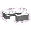 VidaXL Salon de Jardin avec Coussins 13 pcs, Canapés de Patio, Ensemble de Meubles, Mobilier de Terrasse Extérieur, Gris 3218451