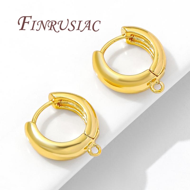 18K Gold Plated Earrings Fixtures Accessories Round Earrings Hooks Clasp Findings,Earwires Fasteners,DIY Earrings Jewelry Making
