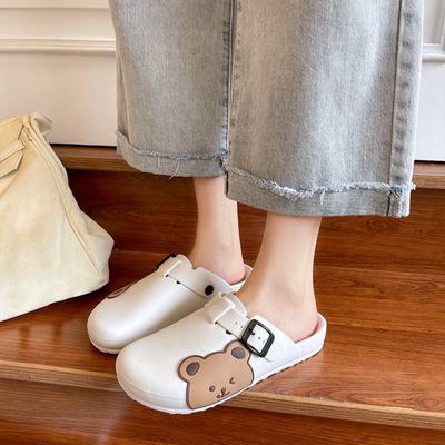Sommer Damen Sandalen Dicke Sohle Hausschuhe Indoor Rutschen Outdoor Niedliche Bären Hausschuhe Schnalle Strand Bequeme Pantoletten Schuhe Frauen
