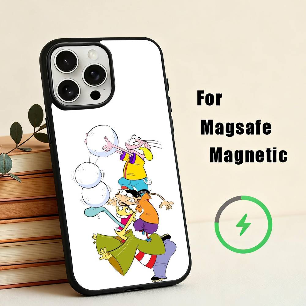 

Funny C-Cartoon-N E-Ed E-Edd n Eddy Phone Case For iPhone17,16,15,14,13,12,11 Plus,For Magnetic Wireless Charge Cover iPhone17