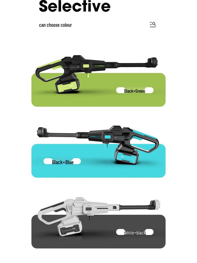 Rechargeable Portable High-Pressure Car Wash Gun with Lithium Battery