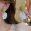 Elegant Green Avocado Tassel Earrings - Fashionable and Versatile Holiday Jewelry with a Light Luxury High-End Feel