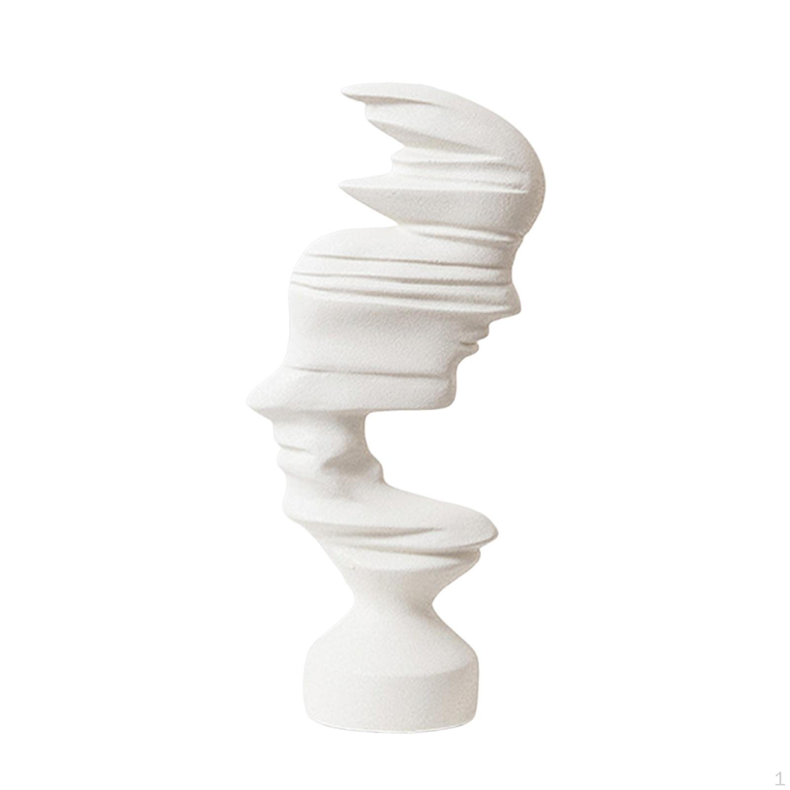 Human Profile Figurine Modern Abstract Face Sculpture Minimalist and Hand