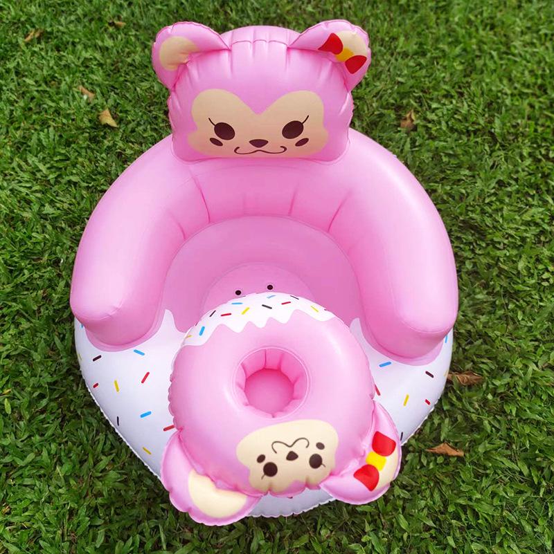 Надувной детский стульчик для кормления и сиденье для купания - Портативный, Складной детский диван 55*50*45