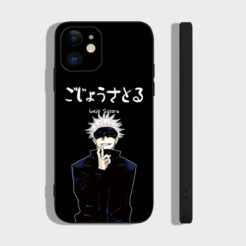 Satoru Gojo Anime Jujutsu Kaisen Phone Case For IPhone 17 Air 16 15 14 13 Pro Max 11 12 Black Silicone Cover