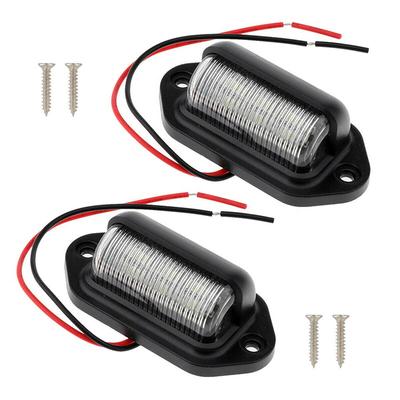 6 Led Car License Number Plate Light For Suv Automobile Truck Bus And Trailer