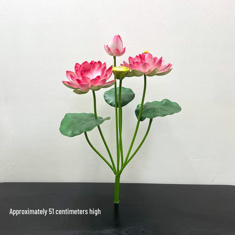 Petites Fleurs Artificielles Décoration Lotus Lys pour Maison & Offrandes à Bouddha