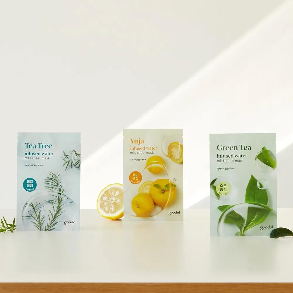 goodal Mild Sheet Mask 1 out of 3 options (Tea Tree/Green Tea/Yuja) Tea Tree