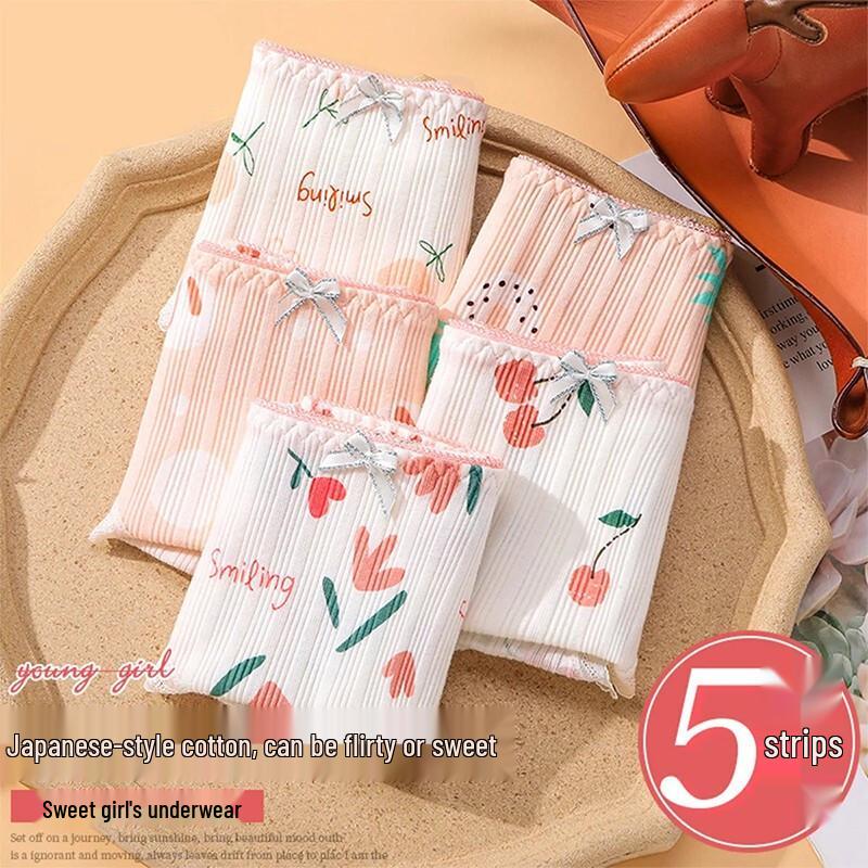 Langsha Women's 5-Pack Seamless Cotton Briefs