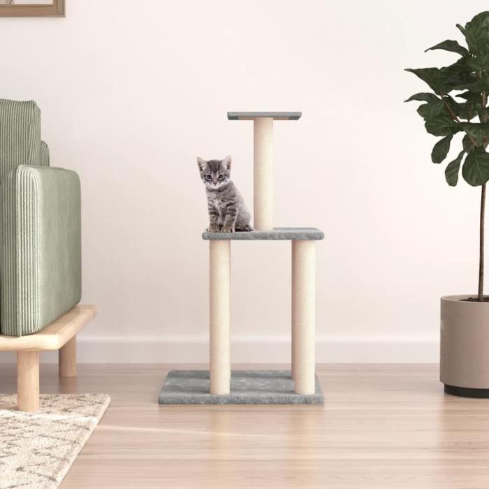 VidaXL Arbre à chat avec griffoirs en sisal gris clair 85,5 cm 171739