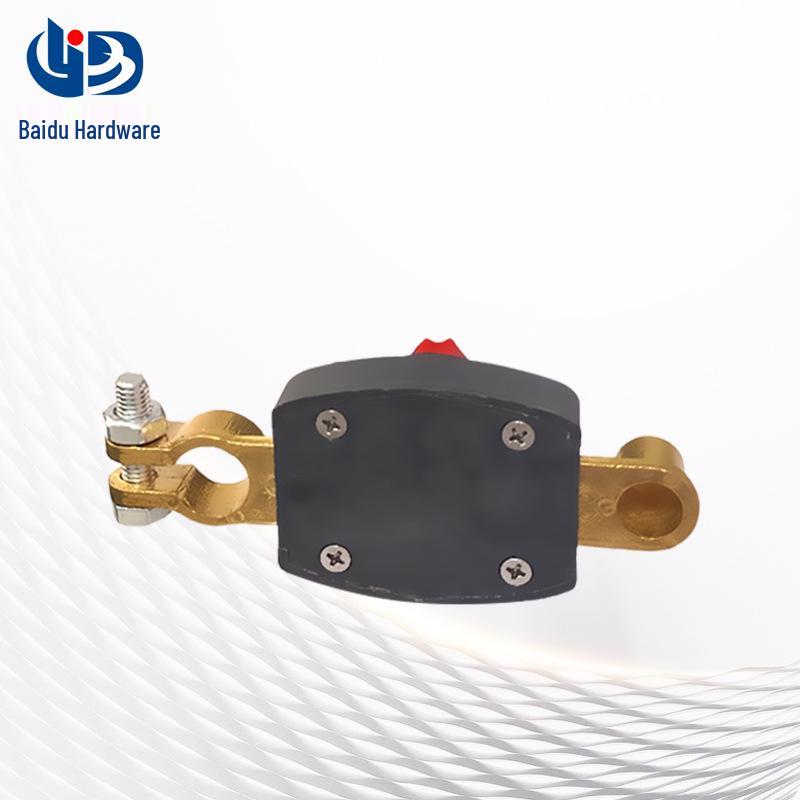 Brass Car Battery Disconnect Switch for 12V/24V, 15-17mm Negative Terminal.