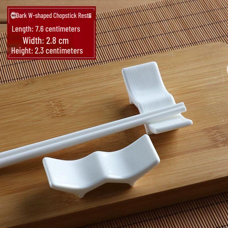 Dual-Use Ceramic Chopstick & Spoon Rest