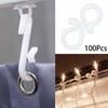 100Pcs Shower Curtain Hooks Decorative,S Shaped Garden Dorm Holiday Light for Farmhouse