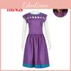 Nancy Wheeler Cosplay Costume For Stranger Things 3 Fans Purple Dress Outfit For Halloween