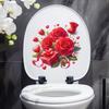 Valentine's Day Heart Rose Removable Wall Sticker for Living Room, Bedroom, or Glass Cabinet