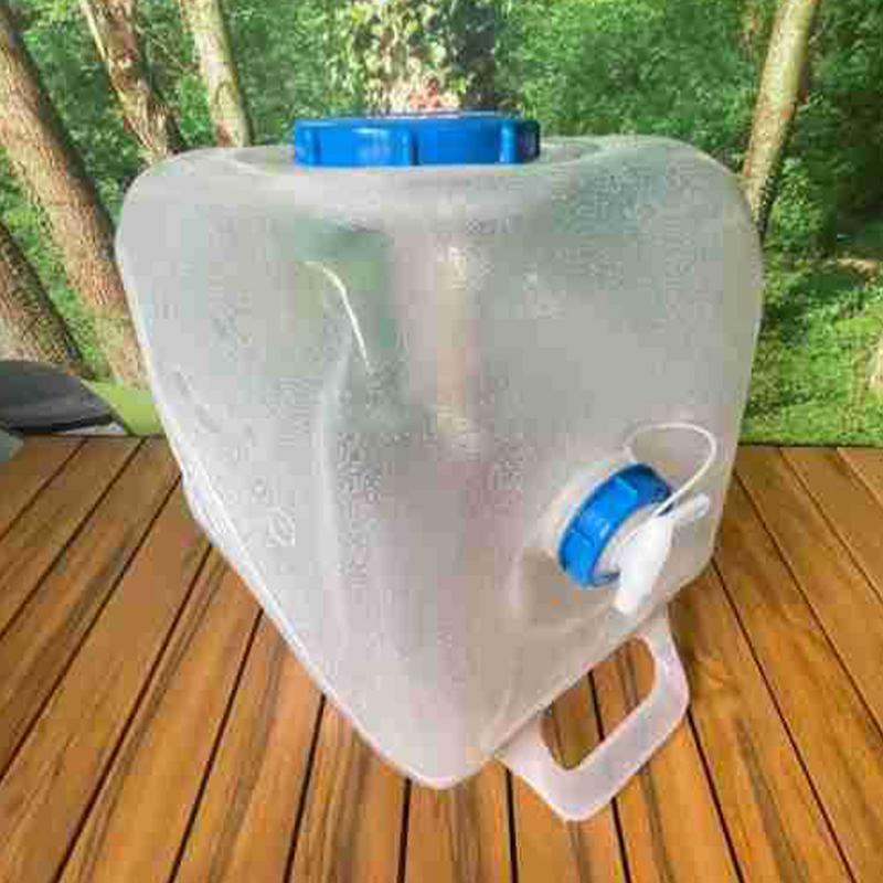Faltbarer Wasserbehälter Wasserflasche mit Hahn 20L Faltbarer Wasserkanister Outdoor Rucksacktouren Camping Trinkwasseraufbewahrungsträger