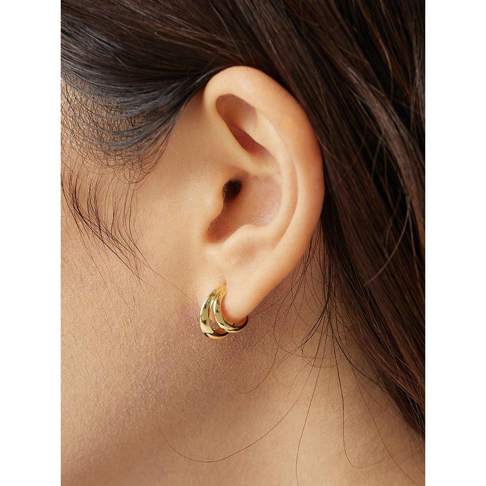 [Celebrity Wear][Byyer] Silver (Y) Tooth Hoop Earrings Bh7E4B732Y9Xxx