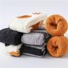 Chaussettes en peluche velours corail pour femmes, automne hiver patte de chat, jolies chaussettes de sol épaisses et chaudes