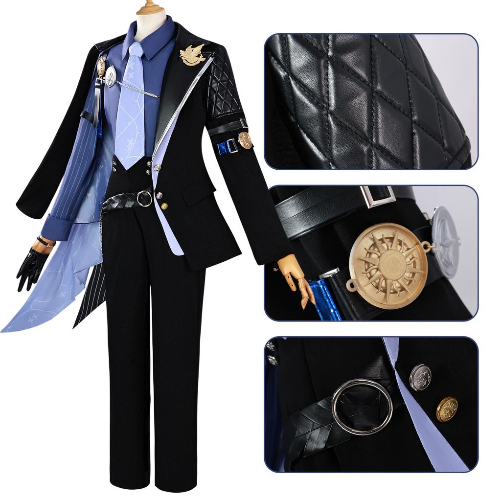 Spiel Zenless Zone Zero Hugo Vlad Cosplay Kostüm Perücke Anime Komplettset Uniform Kleid Outfit Schuluniform Requisite