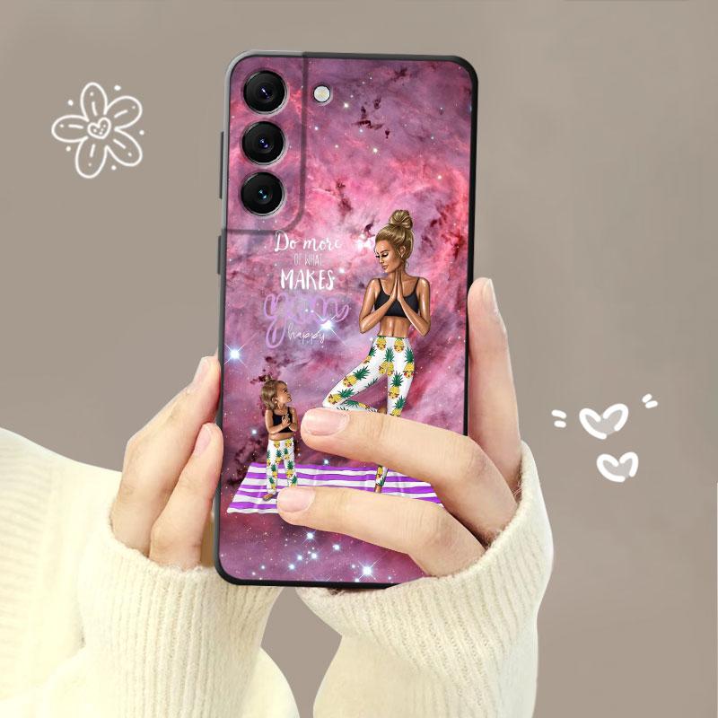Shell For Samsung Galaxy S23 S22 S21 S20 Fe Ultra S10 S9 S8 Plus Note 20ultra 10plus Case Cover Mom Princess Baby Girl Woman