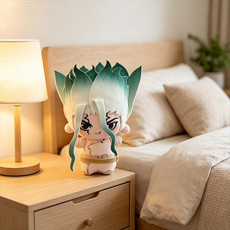 10cm Nanami Sai Pluche Poppen Hanger Anime Steen Cosplay Ishigami Senku Pluche Speelgoed Katoen Ryusui Nanami Knuffel Poppen Vakantie Cadeau