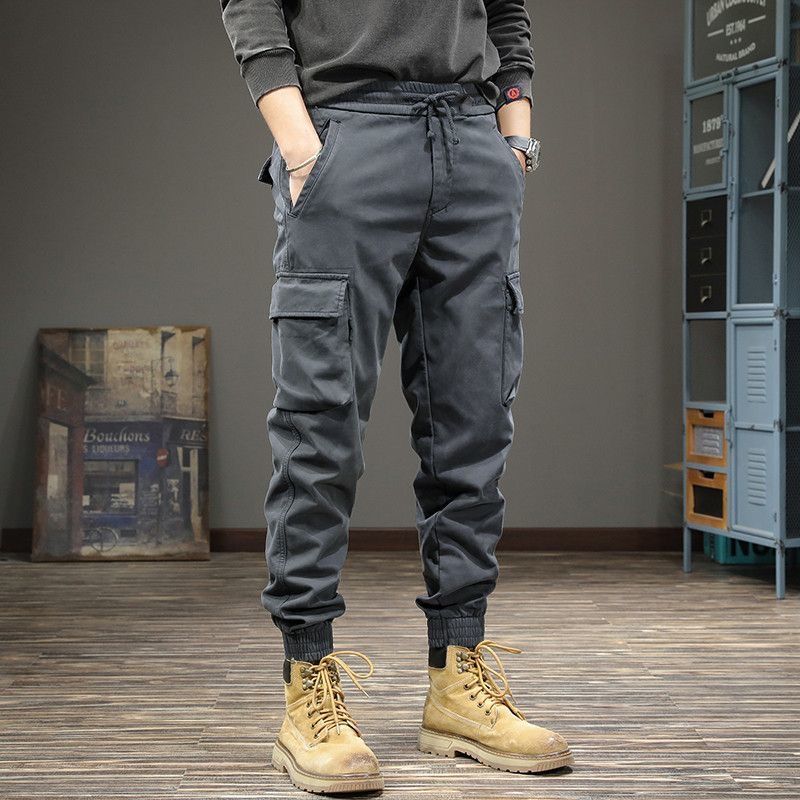 Herrenhose Dicke wasserdichte Fleece-Cargohose Herren Winter Outdoor Multi-Taschen Lose Gerade Overallhose