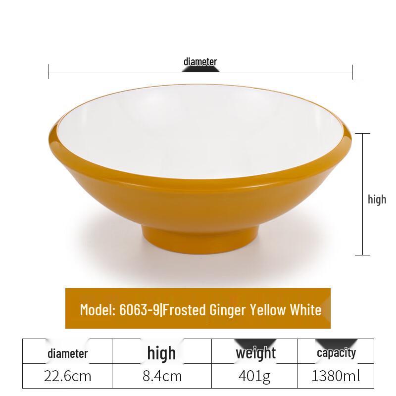 

Handun Nordic Style Square Melamine Noodle Bowl