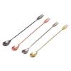 Cocktail Spoon Bar Spoon Stainless Steel Mixing Spiral Pattern Bar Tool Bartender Tools Spoon With Fork