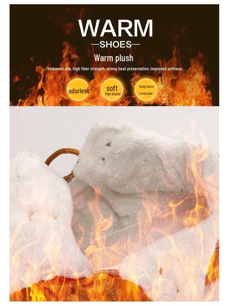 Men's & Women's Winter Non-Slip Plus Velvet Outdoor Snow Boots - Warm Five-Finger Design