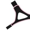 AntiSnoring Chin Strap Adjustable Breathable Stop Snoring Strap Jaw Support Belt(Black with Pink Edge )