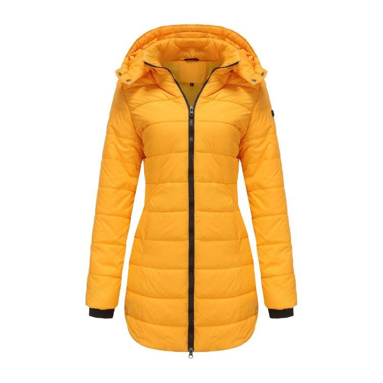 Casual Women Long Sleeve Solid Color Fashion Jacket Print Winter Down Outerwear