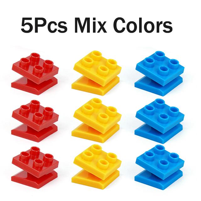 5/10pcs Universal Wooden Tracks Connectors Accessories Big Size Blocks Rotatable Connection Adapters Fit for Brand Train Tracks