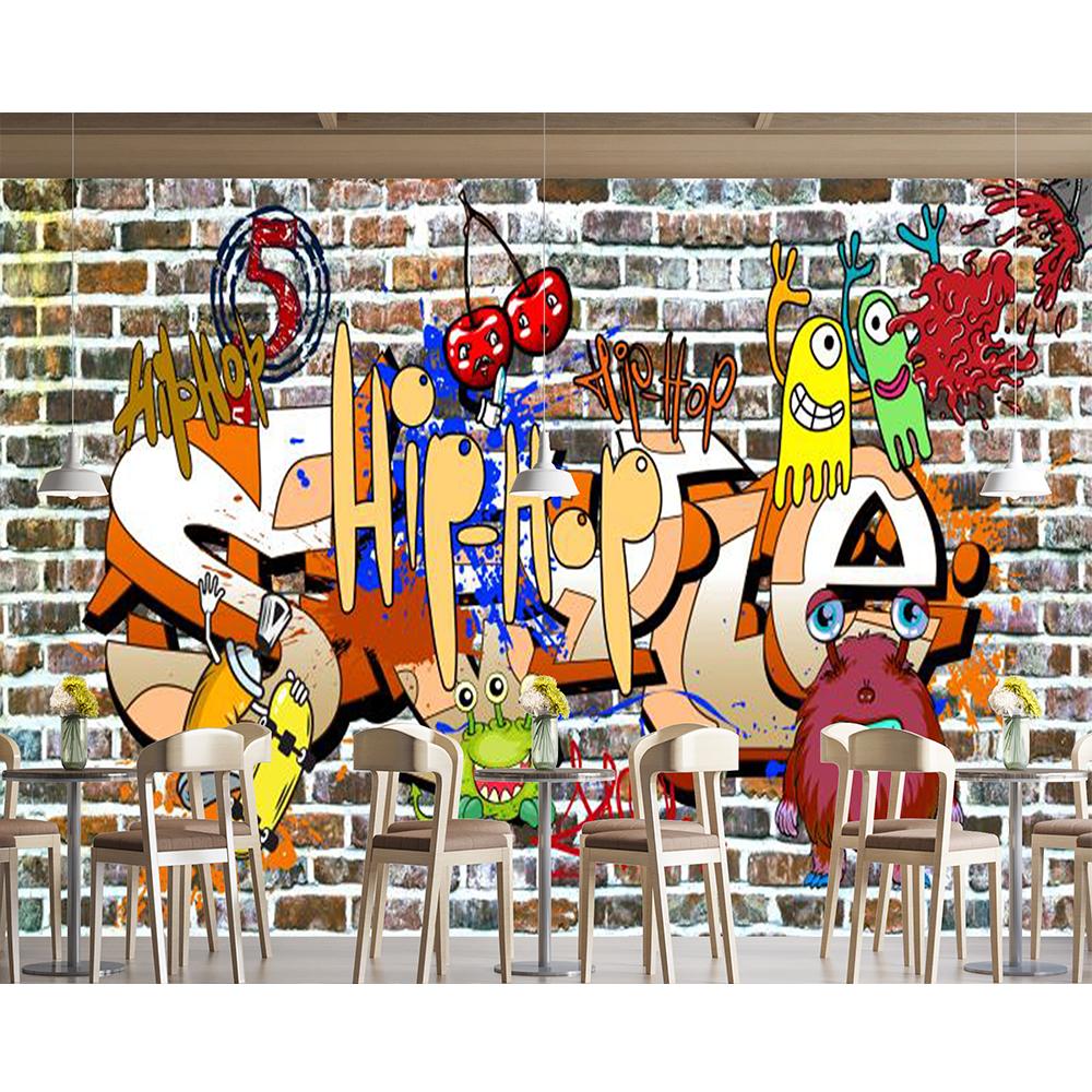 Graffiti 3d Murals Wallpaper Fashion Graffiti Large Wall Mural Living Room Restaurant Graffiti Wallpaper Home Decor 200 cm(W) x 140 cm(H)
