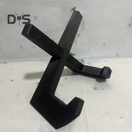 Wooden Cookbook Holder Kitchen Countertop Black Solid Wood Recipe Book Vinyl Record Plate Display Stand Desktop Decoration