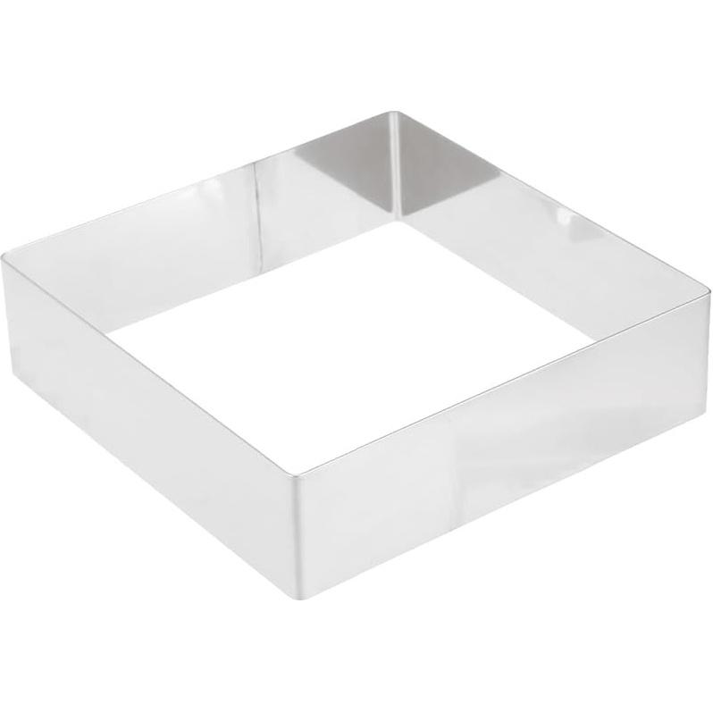 BESTonZON 17 Inch Square Mousse Mold, Non-Stick Seamless Stainless Steel Cake Ring, Baking Supplies, Cutter, Kitchen Pie Mold for Home Baking