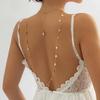 Fashion Metal Sequin Round Pendant Back Chain Necklace For Women Simple Long Tassel Sexy Body Chain Jewelry Accessories