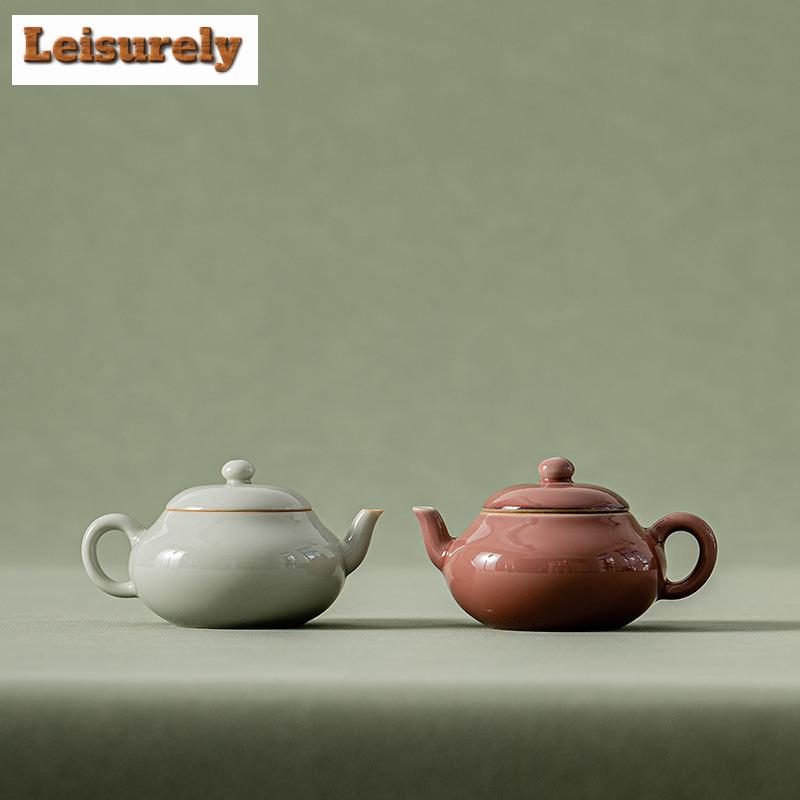 100ml Beixitang Håndlaget Isbord Farge Tekanne Kinesisk Mini Siting Pot Te Lagingskjele Med Kulehullfilter Teartikkel Forsyninger