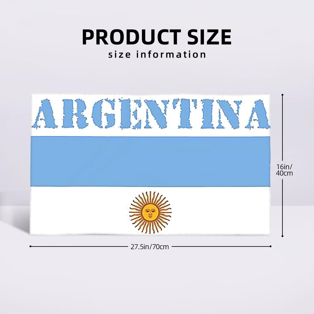 Flaga Argentyny Miękki ręcznik do twarzy Szybkoschnący Ręczniki bawełniane do basenu i łazienki Chłonący Szybki