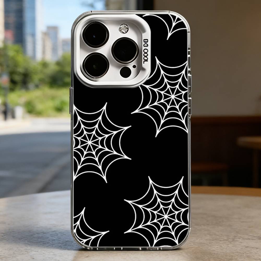 Spider web Pattern   Hard Phone Case for IPhone 16 15 14 13 12 11 Pro Max Plus16E X XR XS Max shockproof Full Cover