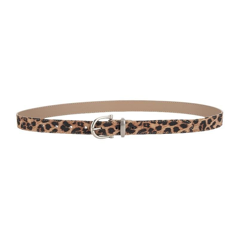 Belt Leopard Snakeskin Belt Ladies Alloy Pin Buckle With Jeans Decorative Belt Women