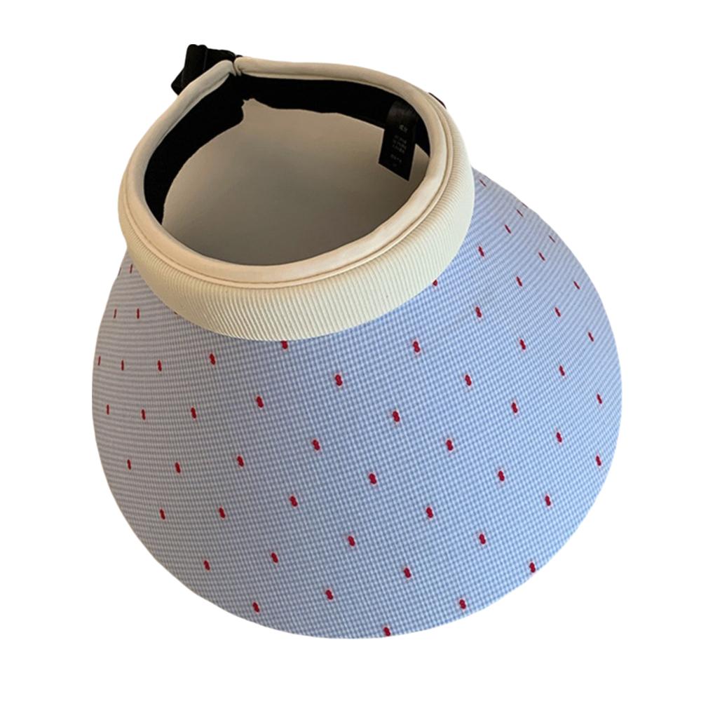 

Кепка без верха с цветным точечным козырьком, шляпа с козырьком, женская шляпа от солнца, лето синий