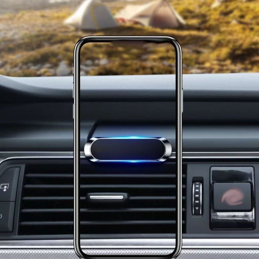 Mini Bar Shape Car Phone Stand Air Vent Clip Magnetic Mount  Instrument Panel