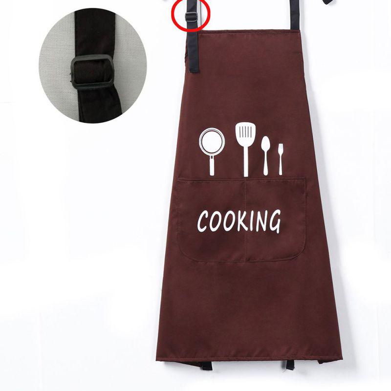 Waterproof Apron Kitchen Restaurant Cooking Bib Adjustable Aprons with Pocket
