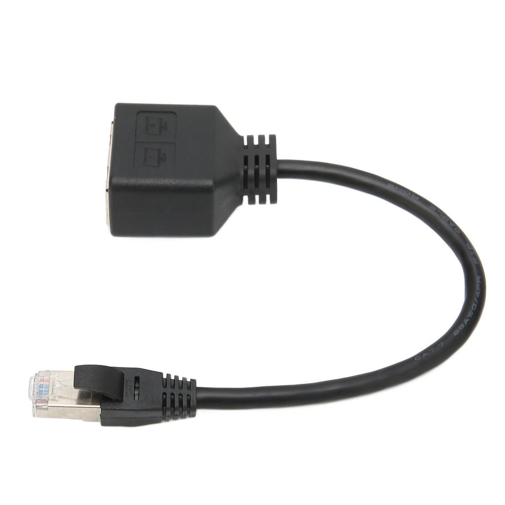 RJ45 Ethernet Adapter Cable Extension 1 to 2 Port Excellent Connection Transmission Splitter Adapter for CAT7 Networks