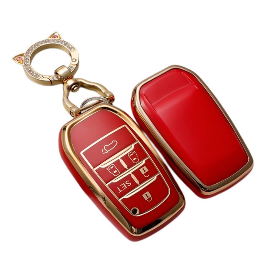 ZANEKO Alphard key case compatible Toyota Alphard 30 series late 6 buttons красный