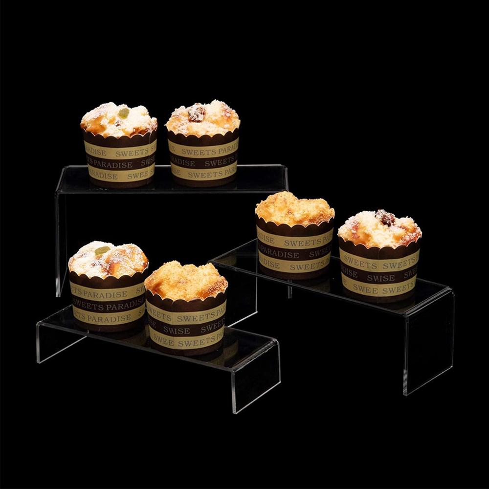 Clear Acrylic Display Risers Showcase for Shoe Risers Retail Stand Cupcake Stand Dessert Stand
