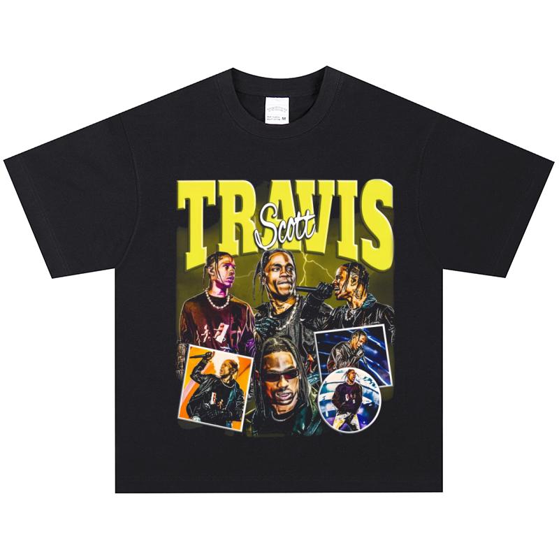 Футболка Travis Scott, Мягкая ткань, Повседневная L