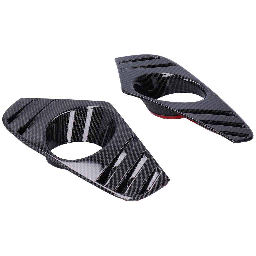2Pcs Front Fog Light Lamp Covers Decorative Trims Carbon Fiber Style Fit for RAV4 2019‑2021