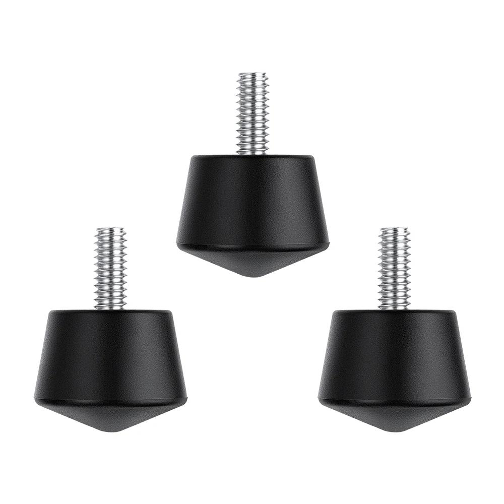 K&F CONCEPT 3Pcs  Tripod Foot Spikes Set 1/4 Inch Thread Rubber Anti-Slip Tripod Monopod Legs Feet Replacement Parts