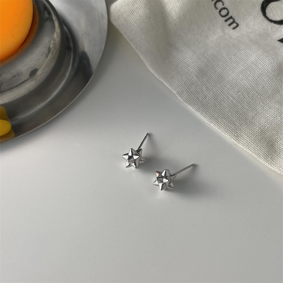 

Металлические серьги-звездочки со съемными ветровыми звездами, мини-серьги-гвоздики из серебра 925 пробы, женская новая мода 925 silver needle